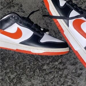 Nike Black and Orange Low-Top Sneakers
